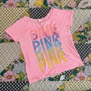 💖PINK Victoria’s Secret Oversized Bling Tee